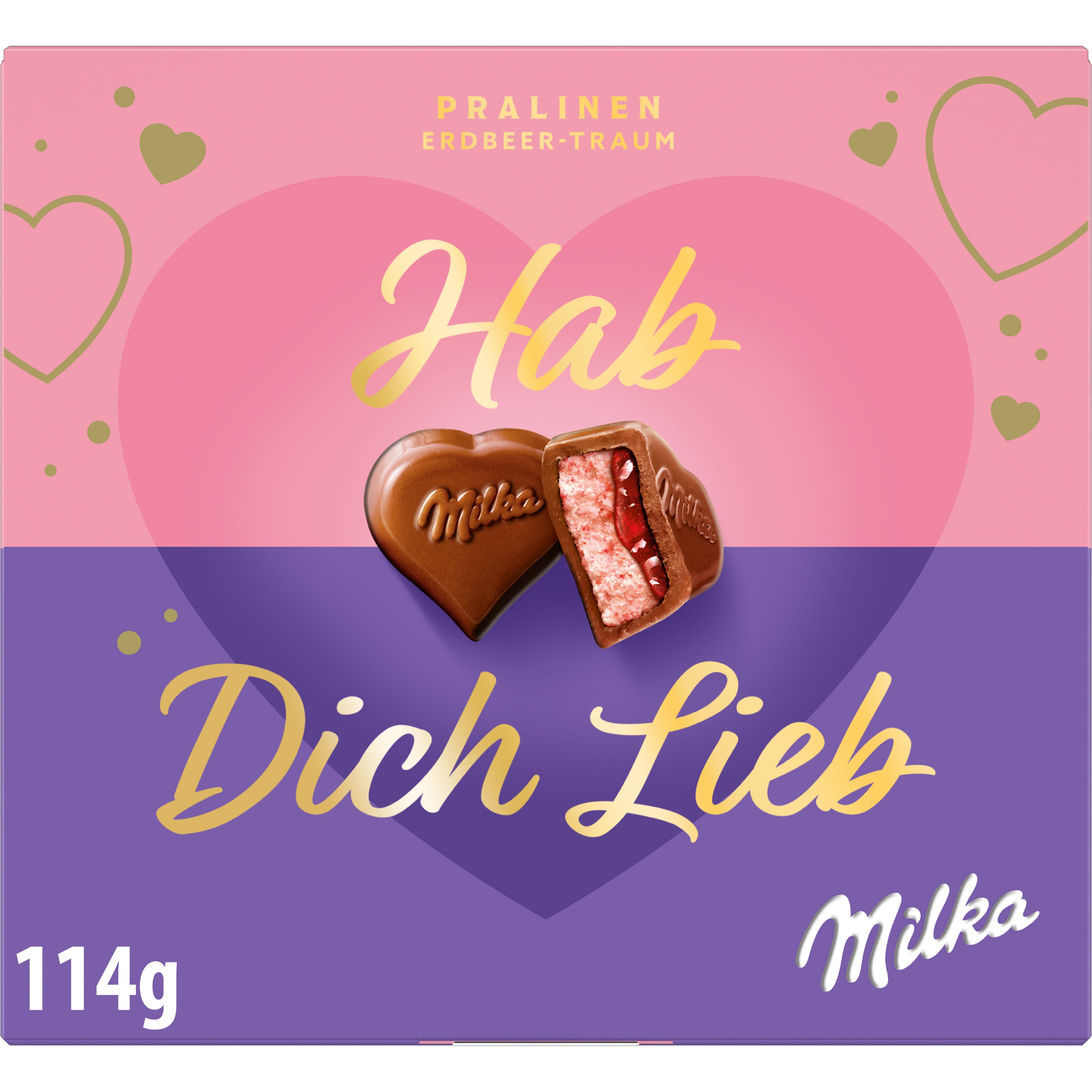 Milka Pralinen Erdbeer 114g