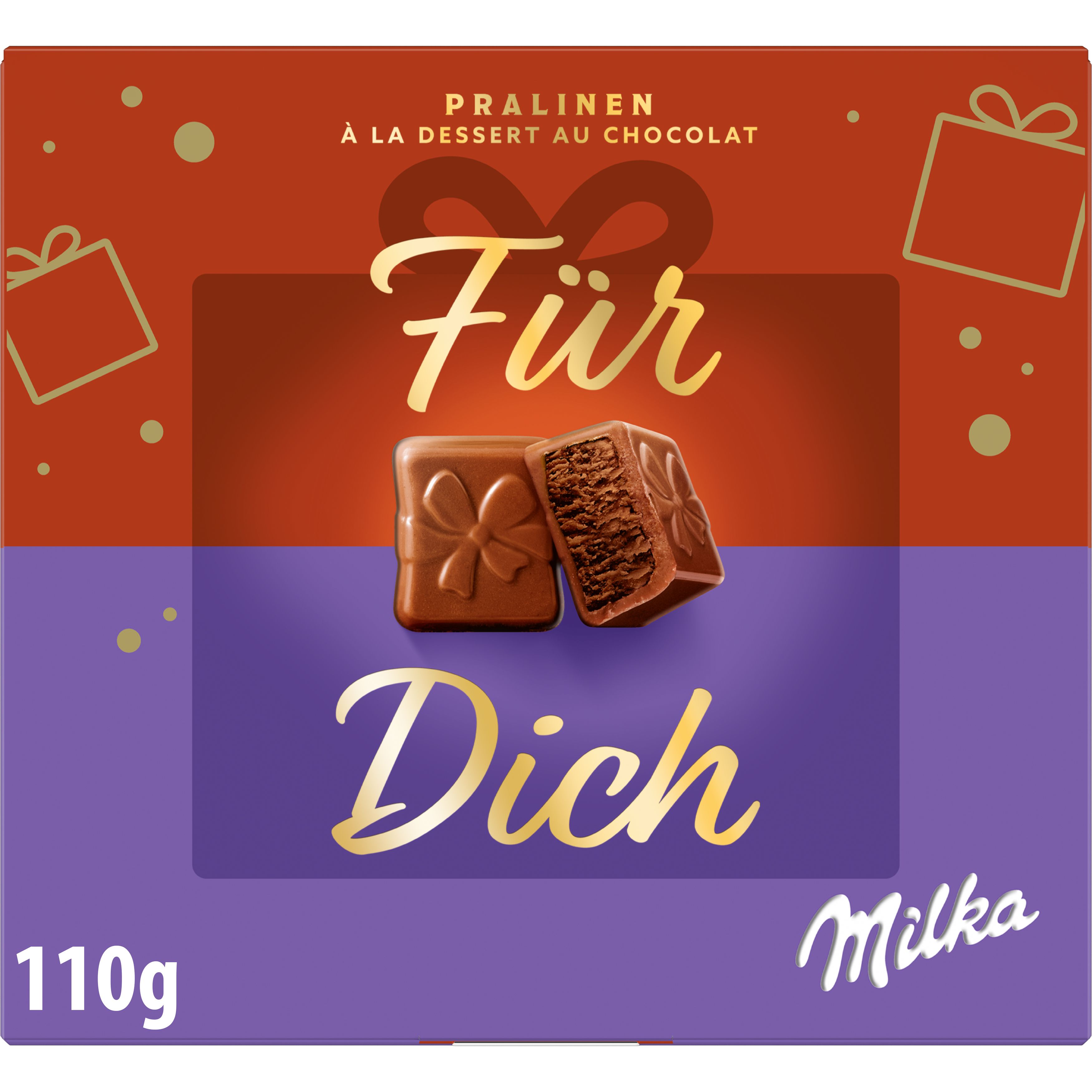 Milka Alpenmilch Schokolade Pralinen mit Kakaocrème 110g