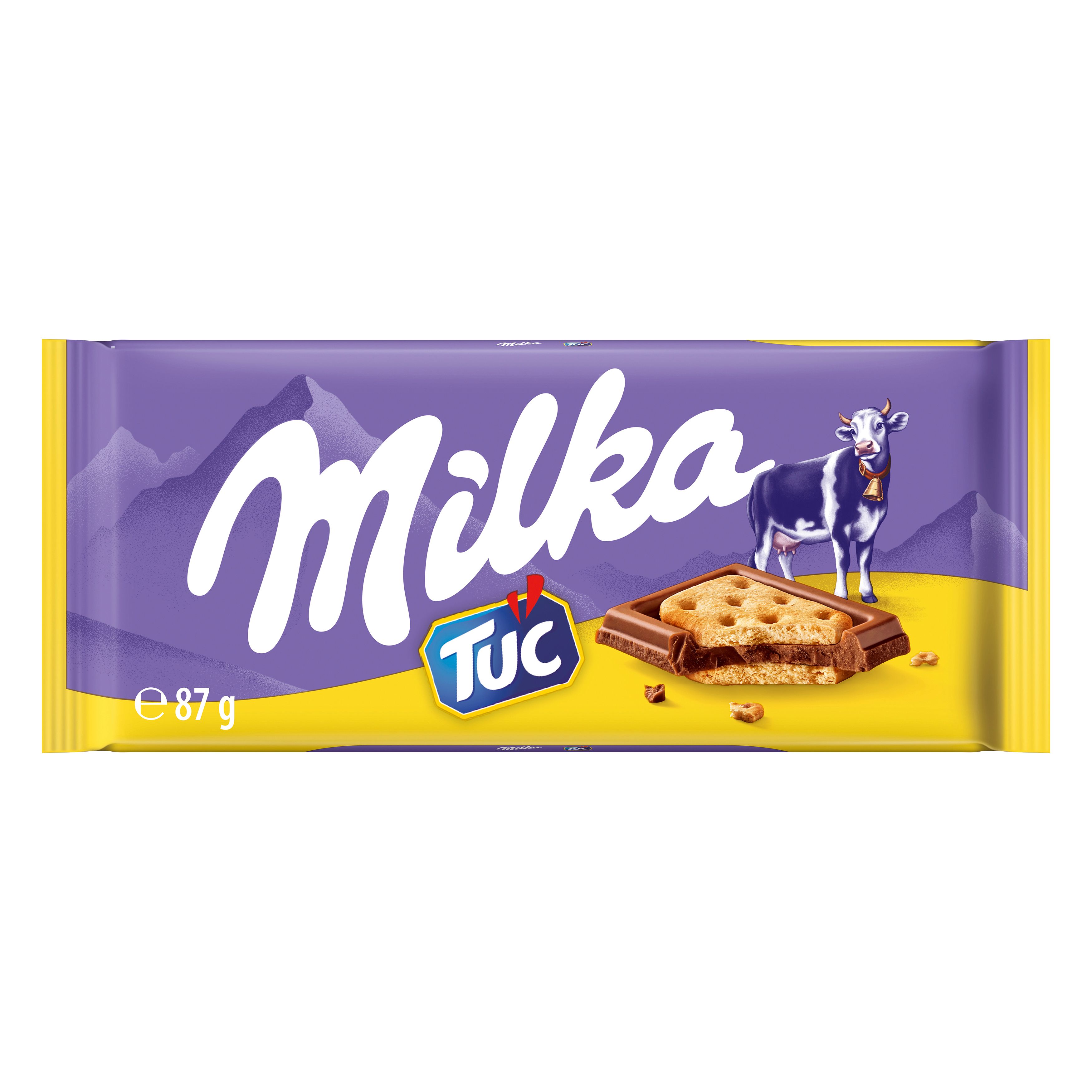 Milka Alpine Milk Chocolate with Salted Crackers 87g