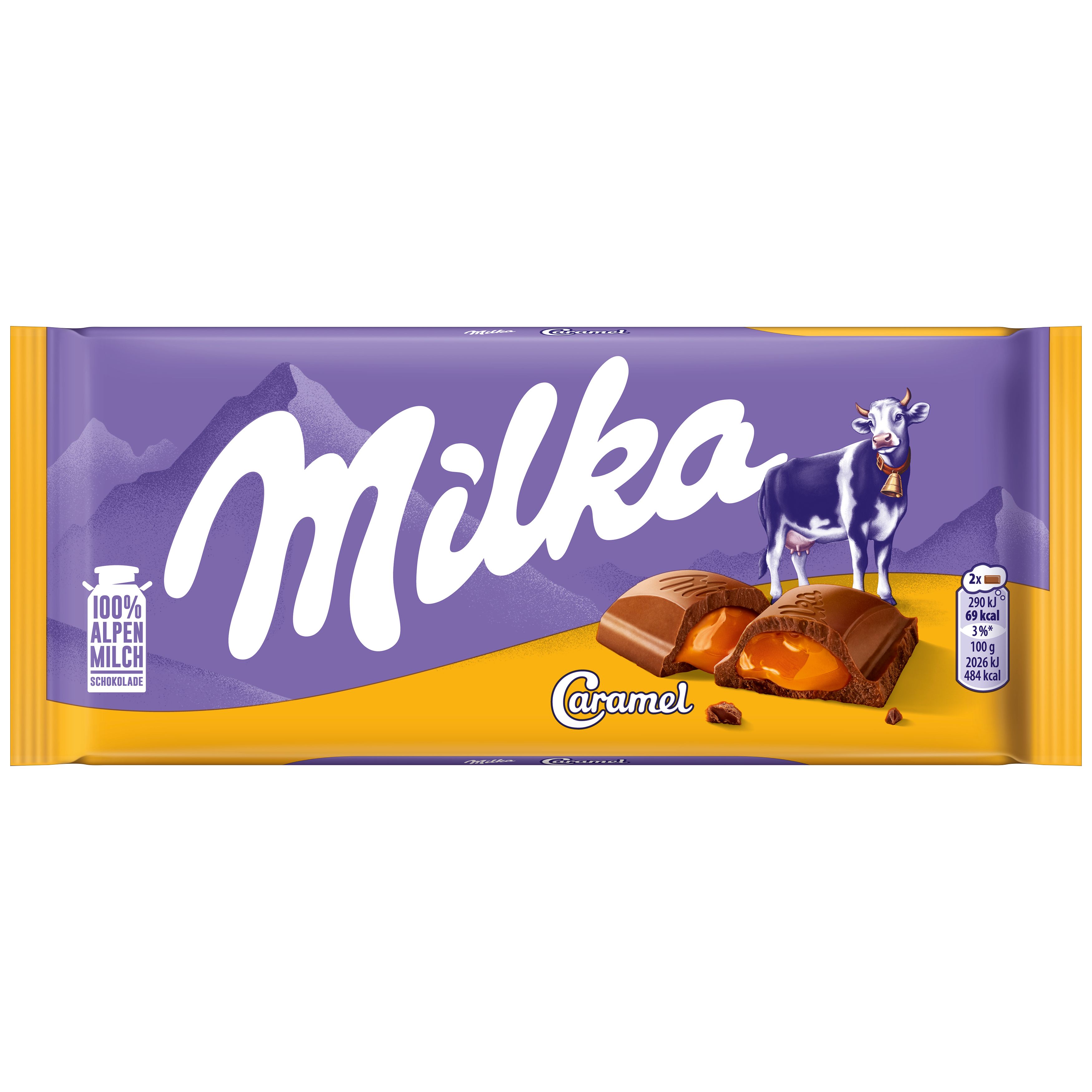 Milka Alpenmilch Schokolade Karamellcrème 100g