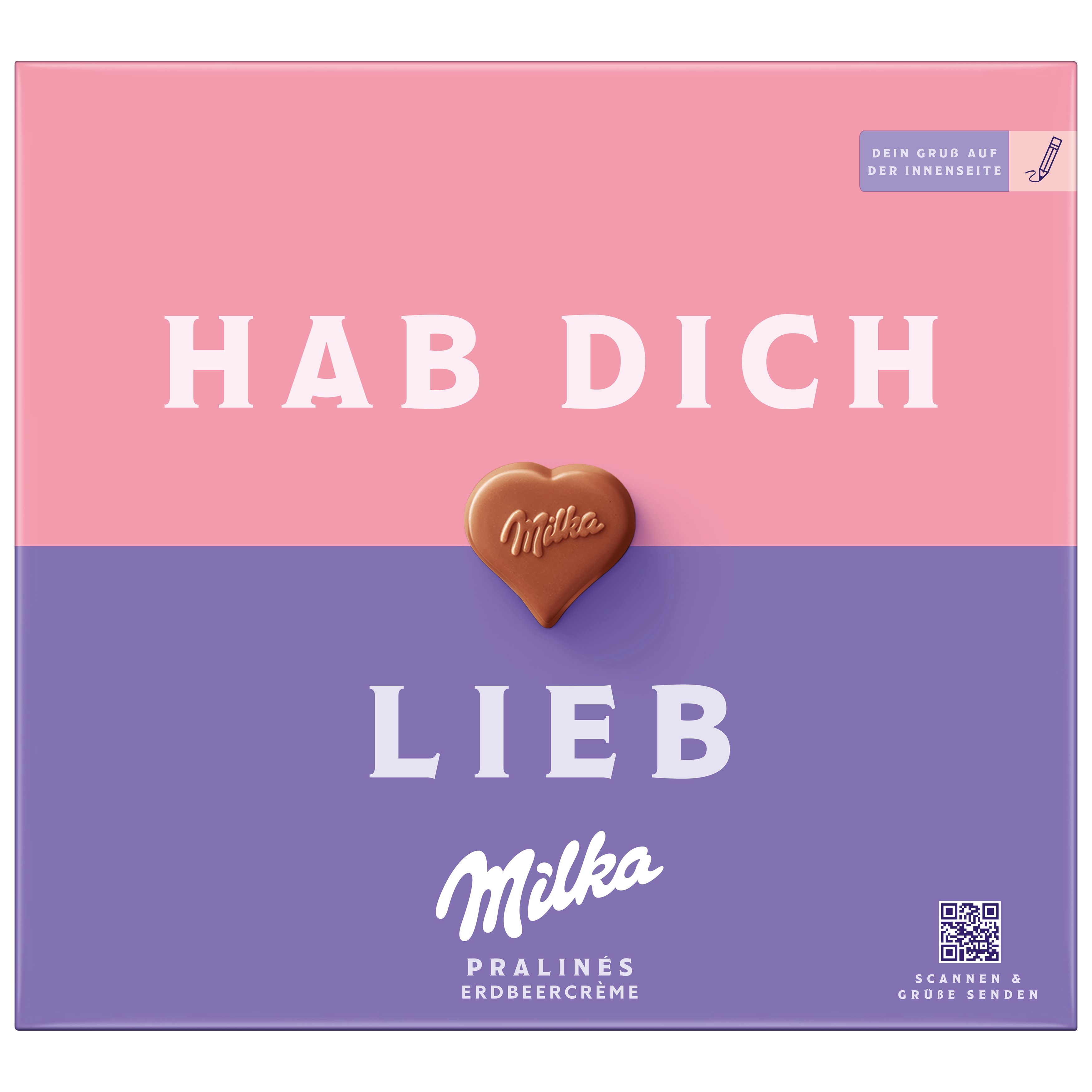 Milka Alpenmilch Schokolade Pralinen Erdbeere-Crème 110g