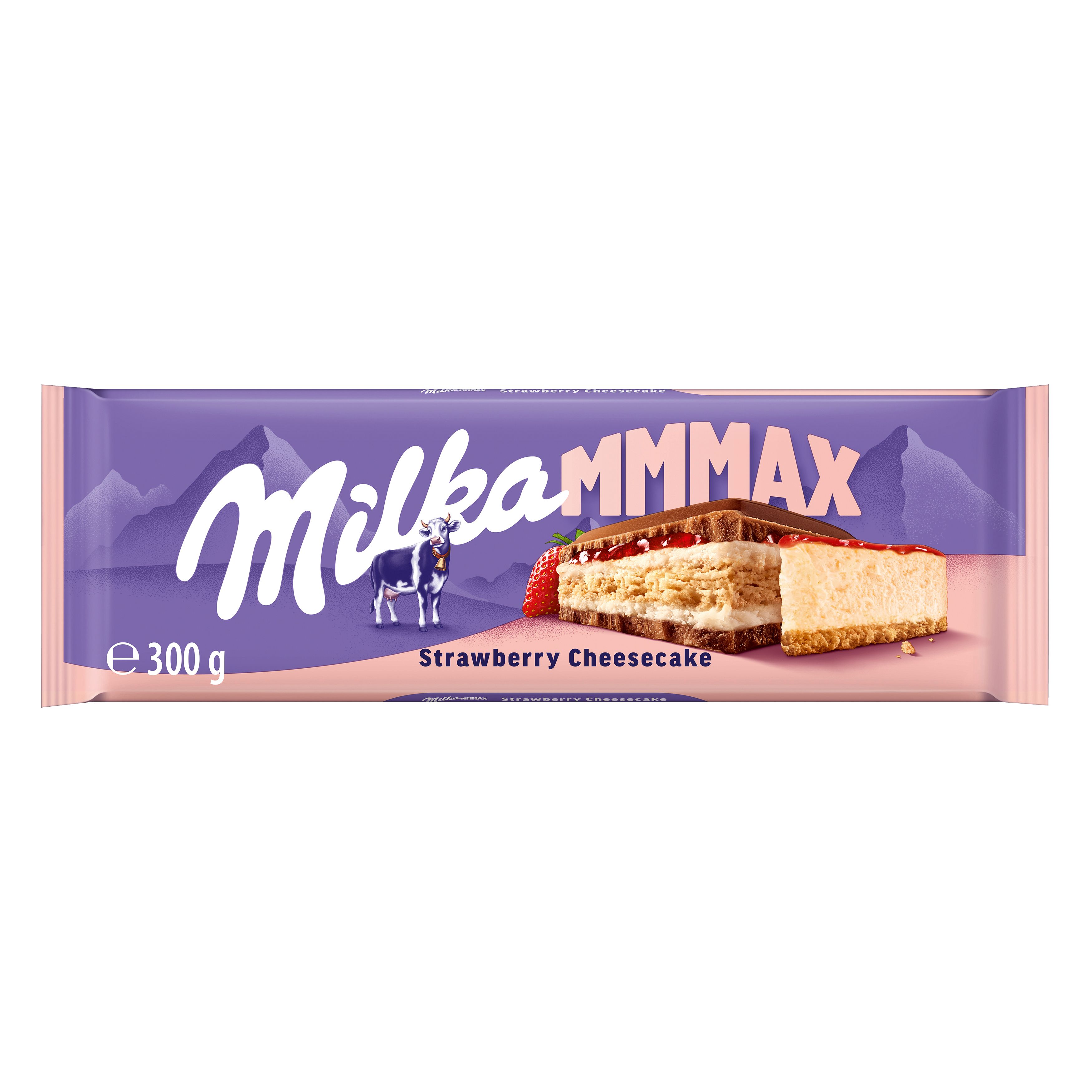 Milka Alpine Milk Chocolate Cheesecake & Strawberry 300g