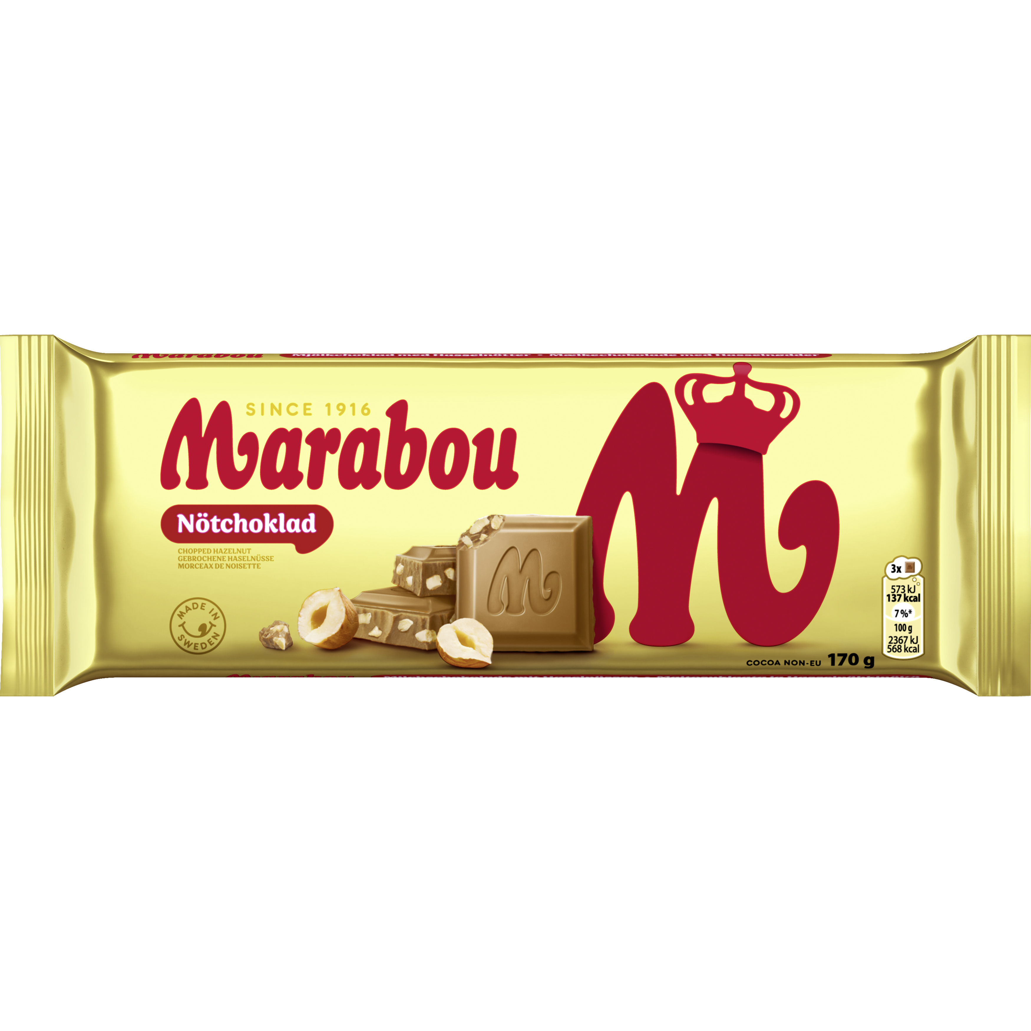 Marabou Tafel Milk Chocolate Nuts 170g