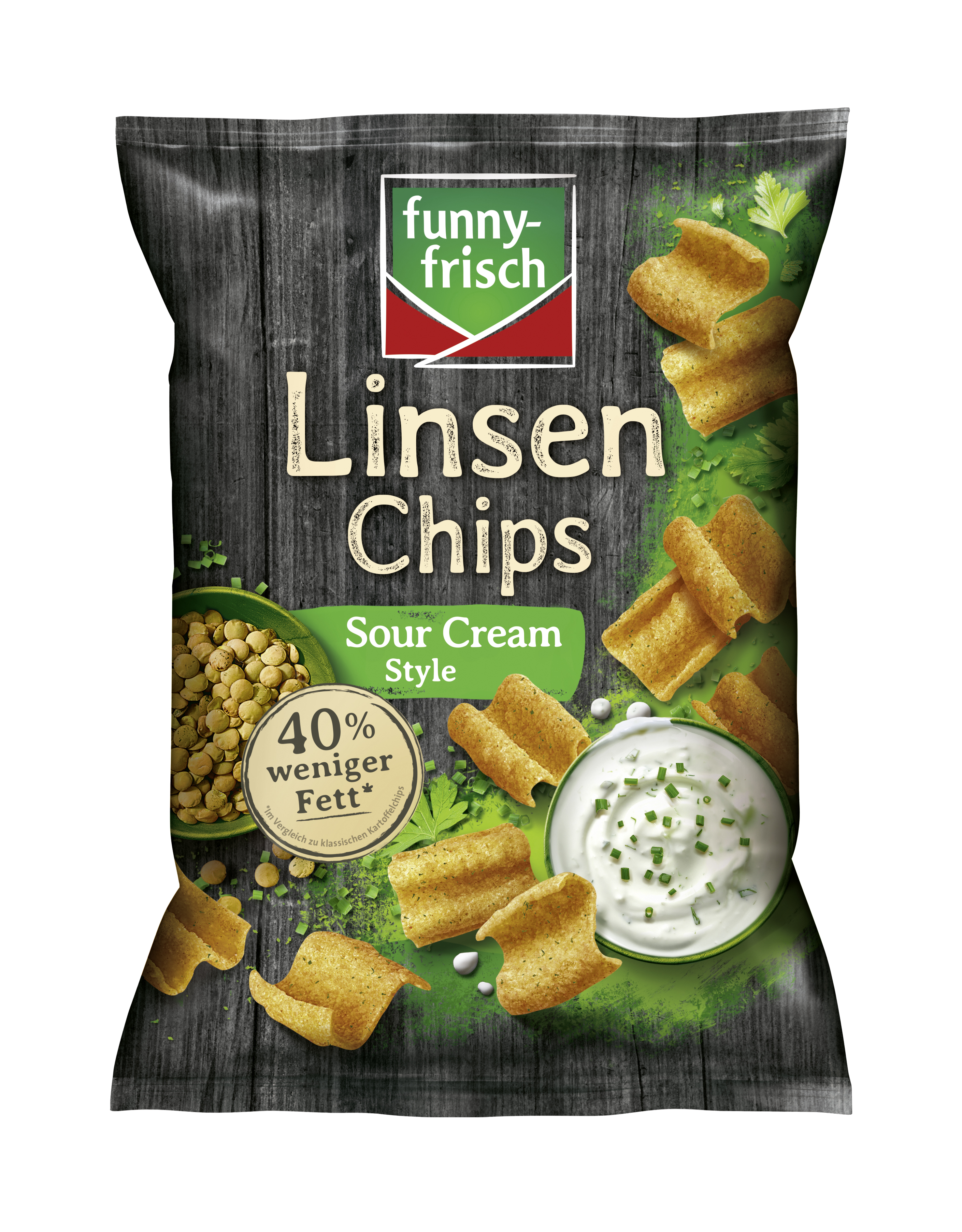 Funny-Frisch Linsen Chips Sour Cream 90g