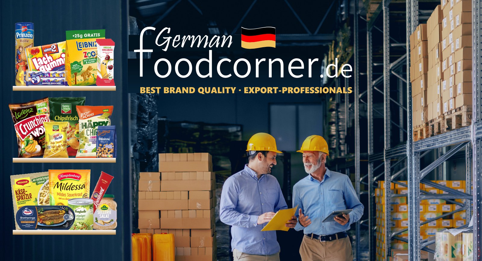 Großhandel für Lebensmittel - Lager mit deutschen Produkten